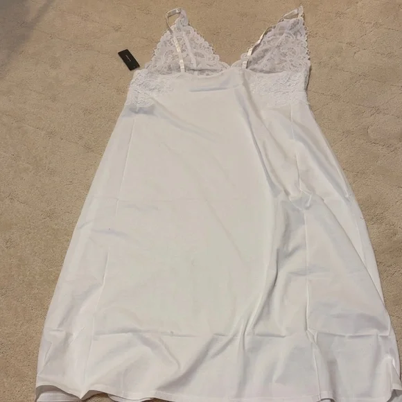 NWT Natori Bliss Harmony Elegant White Lace Nightgown 100% Cotton XL - Picture 5 of 6